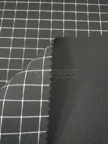 紹興工廠針織粘錦彈力黑底白格子布料 時尚女式套裝制服面料批發