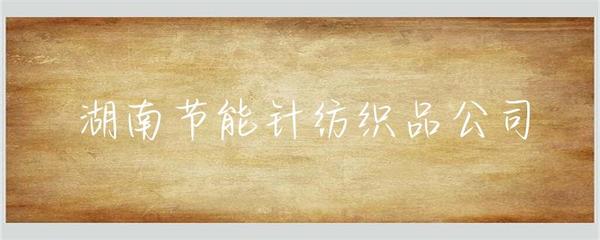 湖南節能針紡織品公司